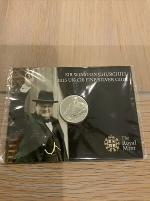 sir Winston Churchill 2015 £20 fine silver coin BU  - Image 1 of 4
