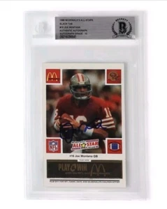 Joe Montana Signed 1986 McDonald's All-Stars Black Tab BGS - Picture 1 of 2