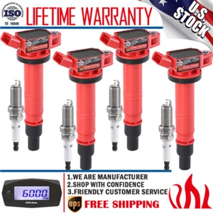 4 Pack Ignition Ignition Coil and Spark Plug for 2005-2023 Toyota Tacoma UF495 - Picture 1 of 15