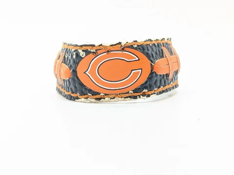 Game wear Chicago Bears Leather Football NFL Bracelet Cover