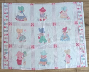Sunbonnet Sue & Sam Cheater 9 Block Cotton Fabric Panel Joan Kessler Concord - Picture 1 of 5