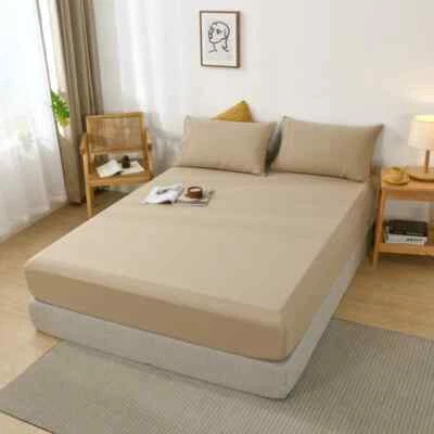 100%纯棉床垫保护罩可调节贴合床单格子风格 — 第 1/4 张图片