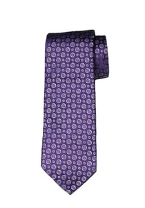 Brooks Brothers italienische Seidenkrawatte lila weiß blau geometrisch Herren - Bild 1 von 1