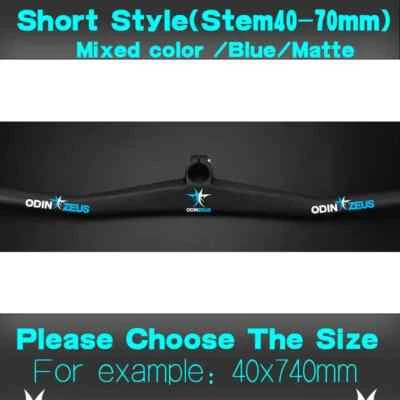 Manillar integrado de fibra de carbono con vástago barras elevadoras de bicicleta MTB 17/2 grados Foto 1 de 4