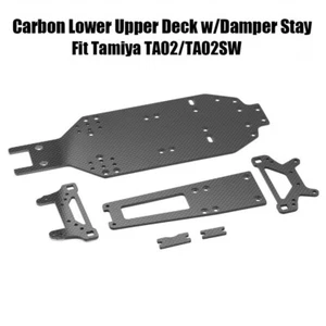 Kit de torre de choque de placa de chasis de fibra de carbono de actualización para Tamiya TA02 TA02W TA02SW - Imagen 1 de 11