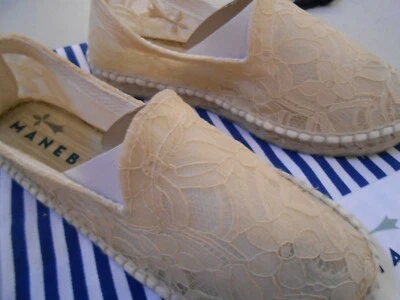 TALLA 37 ALPARGATA MANIBI P11N00 COLOR CHAMPÁN ZAPATOS NUEVOS BOLSO ESPAÑA EE. UU. TALLA 6,5 Foto 1 de 4