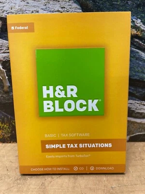 H&R Block Basic 2017 CD / Download BRAND NEW Sealed - PC / MAC Turbo Tax USA - Image 1 of 4