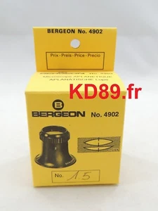 Bergeon 4902-2.5 Occhiali da vista aplanatici con anello a vite lente di ingrandimento X4 MADE IN SVIZZERA - Foto 1 di 3