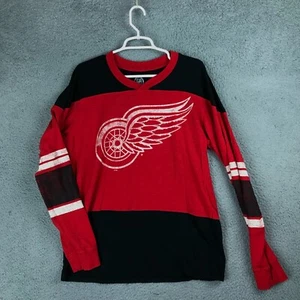 G 111 NHL Detroit Red Wings Long Sleeve V Neck Multicolor Pullover Shirt Mens L - Picture 1 of 9