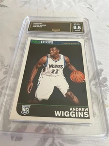 ANDREW WIGGINS KANSAS TIMBERWOLVES 2014 HOOPS ROOKIE RC # 261 GRADED 8.5 L@@@K - Picture 1 of 2