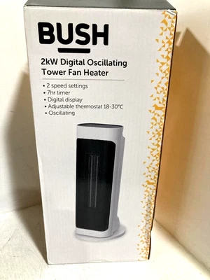 Tower Fan Heater 2kW Digital Temp Control Oscillating Remote - Image 1 of 3