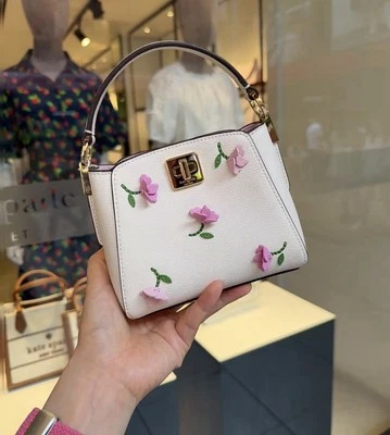 Kate Spade Phoebe Applique Mini Top Handle Bag Meringue Multi New In Sealed PKG - Image 1 of 4