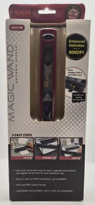 VuPoint Magic Wand Portable Scanner ST415R New In Box Red Mobile - Image 1 of 4