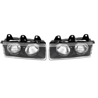 Par de faros halógenos para BMW 320i/325i 1992 93 94 1995 conductor y pasajero Foto 1 de 4