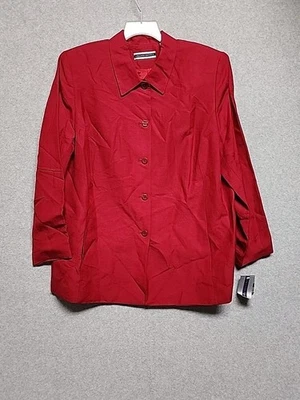 Blazer Mujer Amanda Smith Plus 22W Rojo Oscuro Mujer Nuevo con Etiquetas Bolsillos Precio de venta sugerido por el fabricante 79 USD Foto 1 de 4