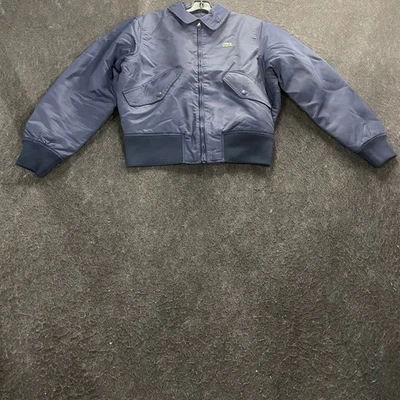 LACOSTE Oversized Embroidered Logo Bomber Jacket Women's Size 32/US 0 - Image 1 of 4