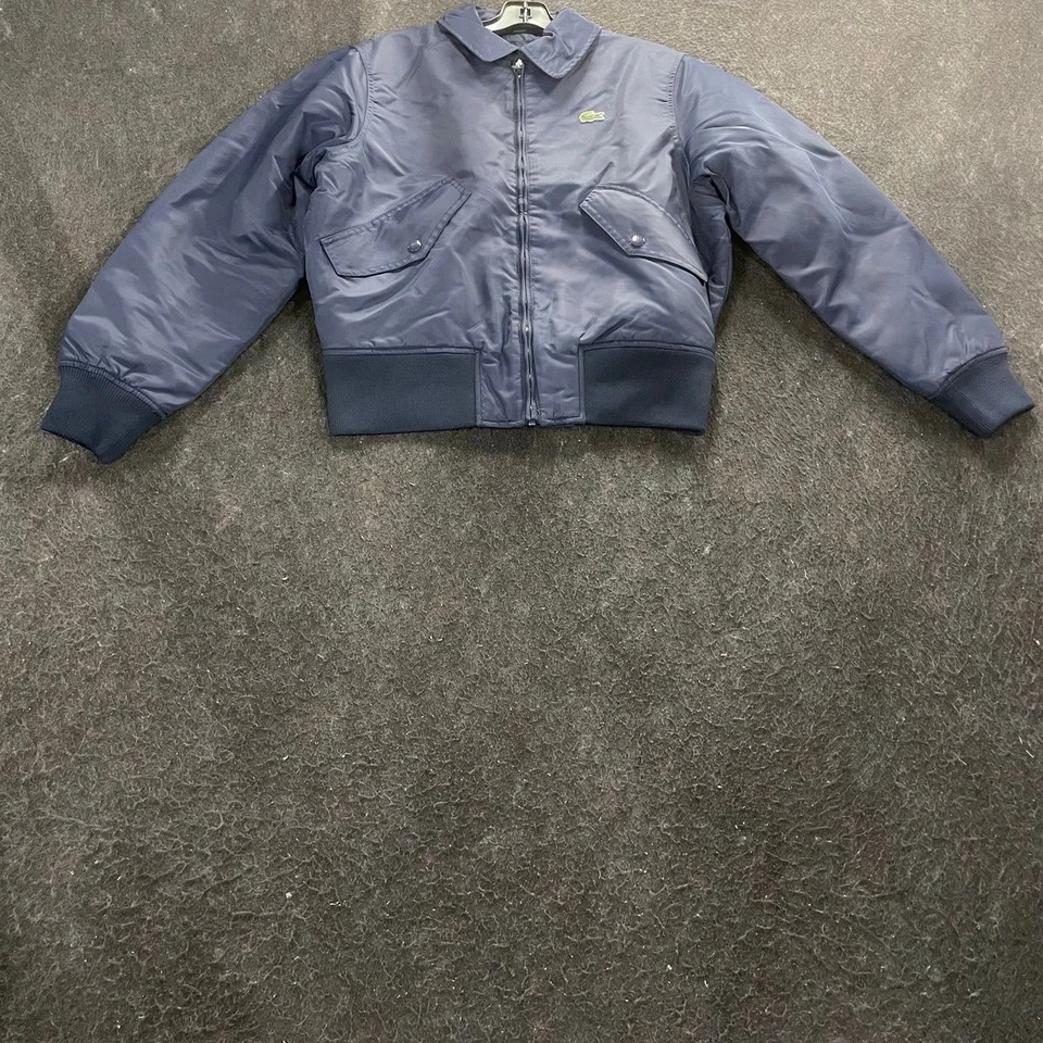 LACOSTE Oversized Embroidered Logo Bomber Jacket Women's Size 32/US 0 - Image 1 of 4