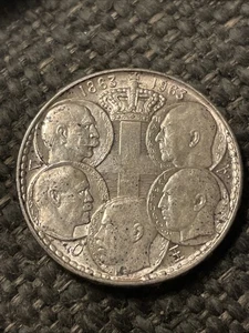 Silbermünze GRIECHENLAND 30 Drachmen 1963, Hundertjahrfeier 5 Könige - Bild 1 von 2