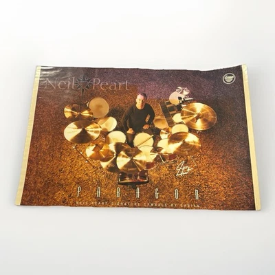 Плакат тарелок Neil Peart 2004 Sabian Paragon 26x36 RUSH DW барабаны выцветание* - Изображение 1 из 4