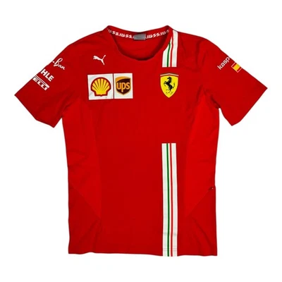 Scuderia Ferrari Puma F1 2020/21 Men's Carlos Sainz Team T-Shirt Size M - Image 1 of 4