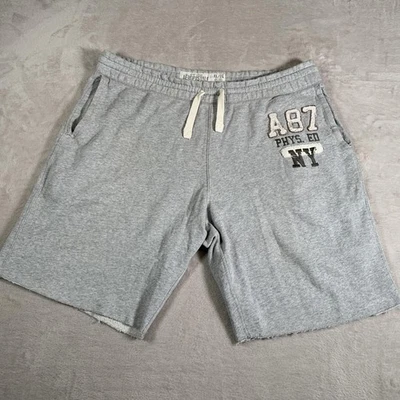 Pantalones Cortos De Colección Aeropostale Para Hombres XL Gris A87 NY Phys Ed Gráfico Cordón Corte Y2K Foto 1 de 4