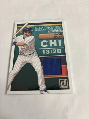 2019 Panini Donruss - Majestic Materials David Bote #MM-DB (MEM) - Image 1 of 2