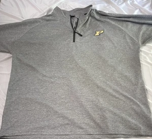 Champion Purdue Boilermakers 1/4 ZiP Sweater Men's 2XL Black Gray NCAA - Picture 1 of 5