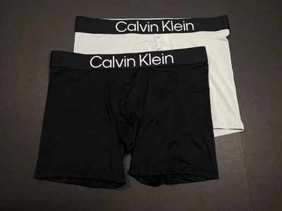Calzoncillos boxer elásticos de microfibra Calvin Klein - Gris - Negro - Grande - NP2608O Foto 1 de 2