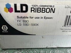 LD 100% Compatible RIBBON ( 5 ) Replacement For LQ590/FX890 Black - Picture 1 of 2