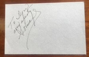 SEXY MEXICAN ACTRESS SONIA FURIO HAND SIGNED AUTOGRAPHED PAPER - Picture 1 of 1