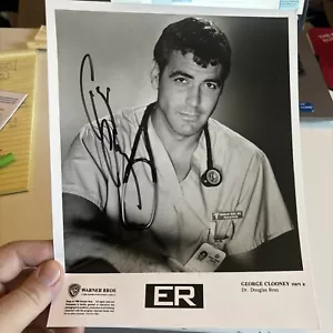 George Clooney Warner Bros 1995 signierte Notaufnahme Show Werbung Promo 8 "x 10" Foto - Bild 1 von 7