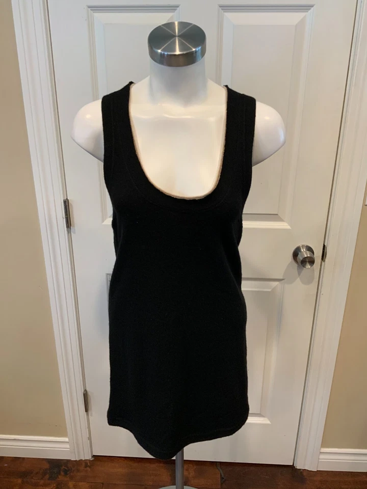 Alexander Wang Black 100% Cashmere Scoop Neck Tank Top, Size Small - Image 1 of 4