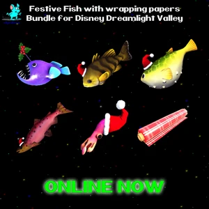 🎅 Festive Fish with Wrapping Papers Bundle Disney Dreamlight Valley ❇️ONLINE 🎅 - Picture 1 of 2
