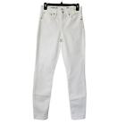 J, Crew 9" Toothpick Jeans Mid Rise Size 27 White NWT $128 B3584