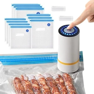 Food Sealer Vacuum Sealer,Kiwinvou USB Rechargeable Vacuum Sealer Set with 10 AU - Picture 1 of 8