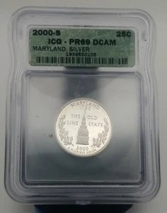 2000-S Maryland Proof Quarter ICG PR-69 DCAM #3066 - Picture 1 of 4