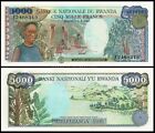 RWANDA 5,000 5000 FRANCS 1988 P 22 UNC AFRICAN BANKNOTE COFFEE 4 + for $4.36/ea