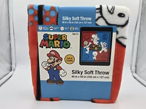 Super Mario Throw Blanket 40" x 50" Silky SUPER SOFT NEW - Picture 1 of 4