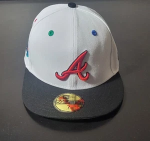 New Era MLB Atlanta Braves 40th Anniversary Fitted Hat 7 (55.8cm) - Picture 1 of 10