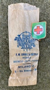 Italian Pin Lapel Button Enamel Badge Red Cross Milano F.M. Lorioli & Castelli - Picture 1 of 5