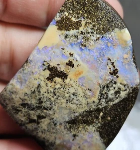 Boulder Opal Rub Purple Crystal Koroit Lapidary 149.4 Ct Rough Australian Opal - Imagen 1 de 11