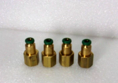 (4 Pcs) Parker 66PLN-4-4 Brass Adapter Push-to-Connect 1/4" OD Tube to 1/4 NPT - Image 1 of 2