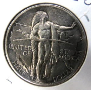 1926-S OREGON TRAIL MEMORIAL HALF DOLLAR SILVER COMMEMORATIVE COIN - Picture 1 of 2