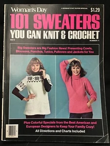 Women’s Day Magazine 101 Sweaters You Can Knit & Crochet 1978 - Picture 1 of 10