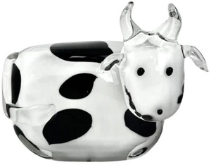 Russell Collection Coloured Glass Ornament - Cow 13.5 X 5.5 X 11.5cm RRP $69.95 - Picture 1 of 2