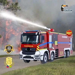 8x4 1/14 Fire Truck RC Radio Control Fire Sprinkler Vehicles Motor Sounds Lights - Picture 1 of 12