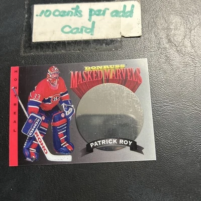 32d. #9 nueve Patrick Roy Montreal Canadiens 1994/95 Donruss Maravillas Enmascaradas Foto 1 de 3