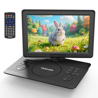 16.9" Portable DVD Player with 14" HD Swivel Screen 6 Hours Rechargeable Battery - Image 1 of 4