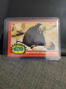 1977 STAR WARS Topps Series 2 (Red) Card #72 Ben Kenobi rescues Luke - Picture 1 of 2