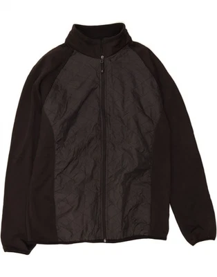 IZOD Mens Bomber Jacket UK 40 Large Black Colourblock Polyester VQ09 - Image 1 of 4